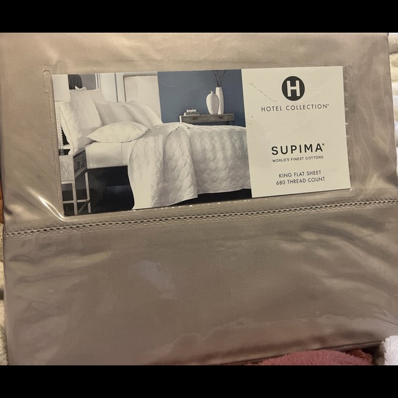 Hotel Collection King Palladium 680 Thread Count Flat Sheet Only - Picture 1 of 3
